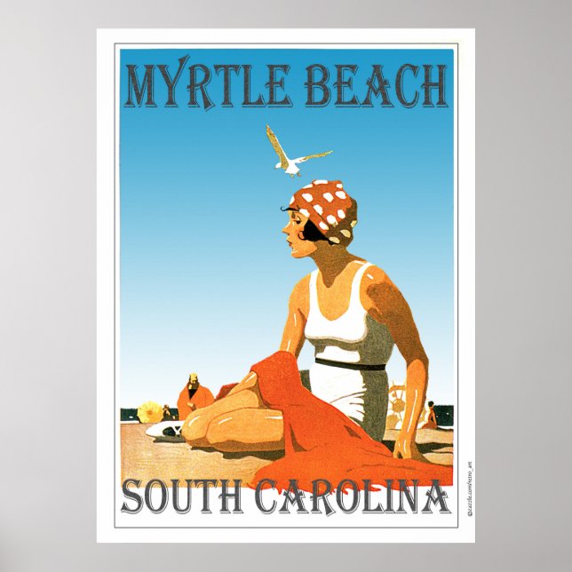 Pôster Vintage Myrtle Beach (Frente)