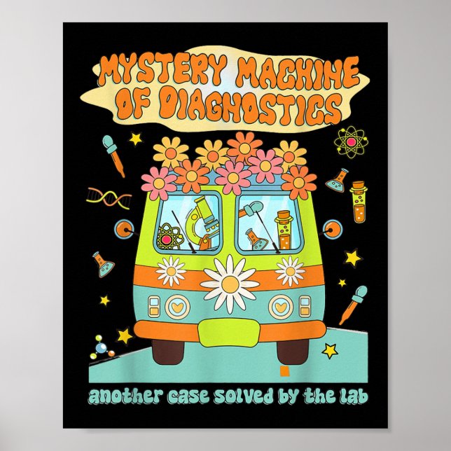 Poster Vintage Mystery Machine Of Diagnostics Lab Semana  (Frente)