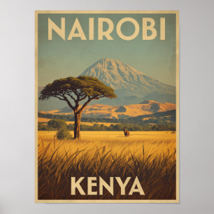 Poster Vintage Nairobi Viagem