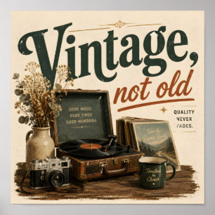 Poster Vintage não é velho