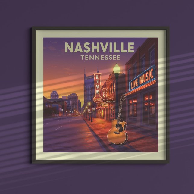 Poster Vintage Nashville Tennessee (Criador carregado)