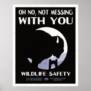 Poster Vintage National Park Proteção para a Vida Selva