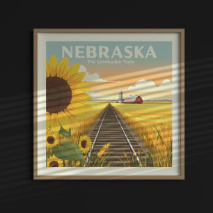 Poster Vintage Nebraska