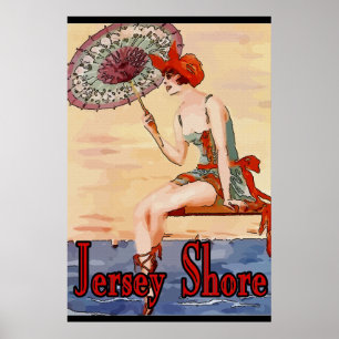 Pôster Vintage New Jersey no Shore