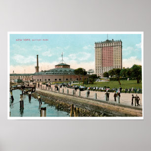 Pôster Vintage New York, parque de bateria