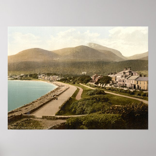 Pôster Vintage Newcastle, County Down (Frente)