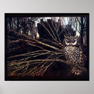 Poster Vintage Night Owl Rackham