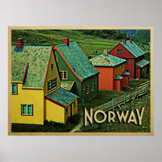 Poster Vintage Noruega