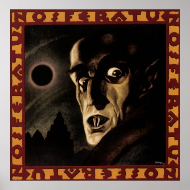 Poster Vintage Nosferatu Premier Souvenir (Frente)