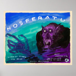Poster Vintage Nosferatu Watercolor