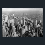 Poster Vintage Nova Iorque Art Deco Skyscraper<br><div class="desc">Mostre o seu amor pela Nova Iorque com esta fotografia vintage do centro de Manhattan.</div>