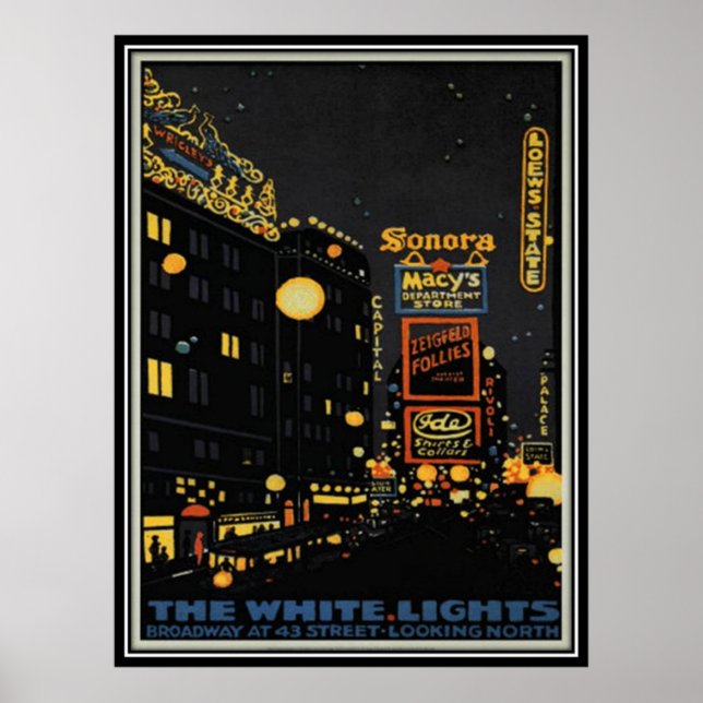 Pôster Vintage Nova Iorque, EUA - (Frente)