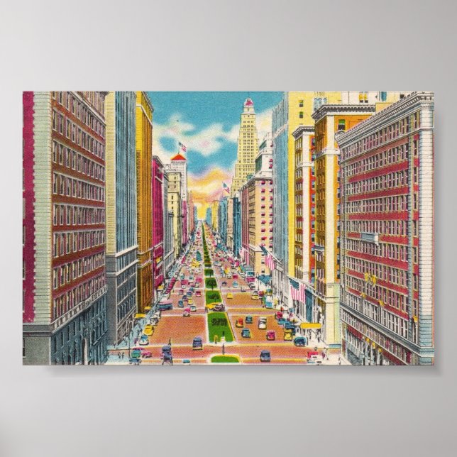 Poster Vintage Nova Iorque, EUA - (Frente)