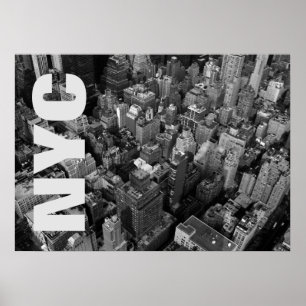 Poster Vintage NYC Nova Iorque Manhattan Black White