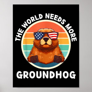 Poster Vintage O Mundo Precisa Mais Tatu Retro Amante Tat