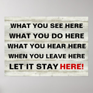 Poster Vintage o que você vê aqui, o que você faz aqui