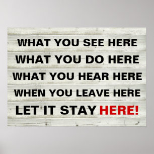 Poster Vintage o que você vê aqui, o que você faz aqui