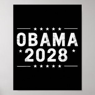 Poster Vintage Obama 2028 Engraçado Eleição Política Patr