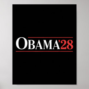 Poster Vintage Obama 2028 Engraçado Eleição Política Patr