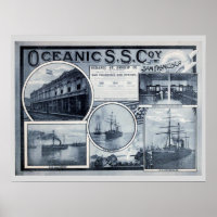 Vintage Oceanic Steamship Company Advertisement