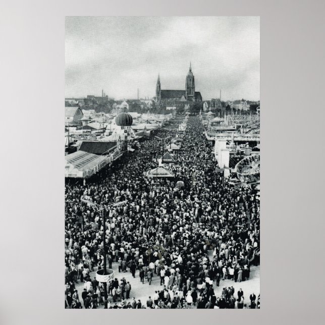 Pôster Vintage Octoberfest, Munique (Frente)