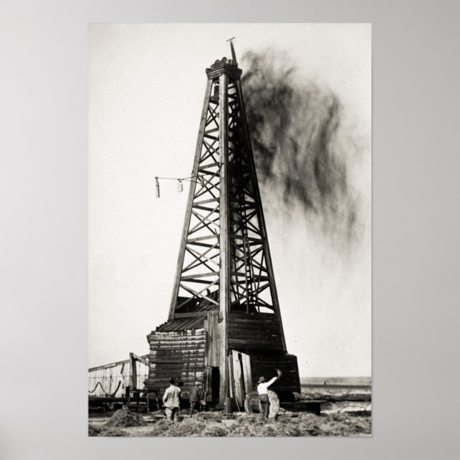 Poster Vintage Oil well Photo (Frente)
