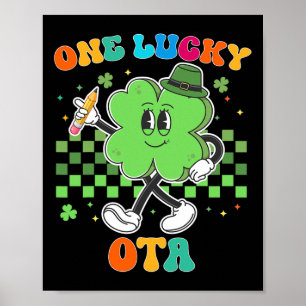 Poster Vintage One Lucky Ota Rua no dia de Patrick School