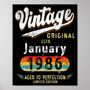 Poster Vintage Original Est Janeiro 1986 Idade Para Perfe