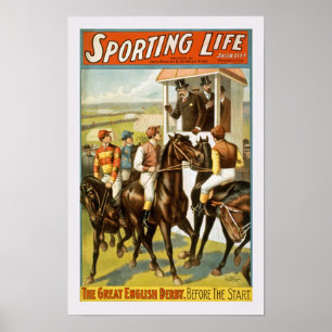 Poster vintage ostentando da vida