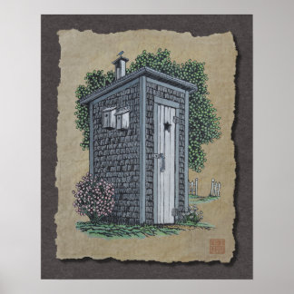 Pôster Vintage Outhouse