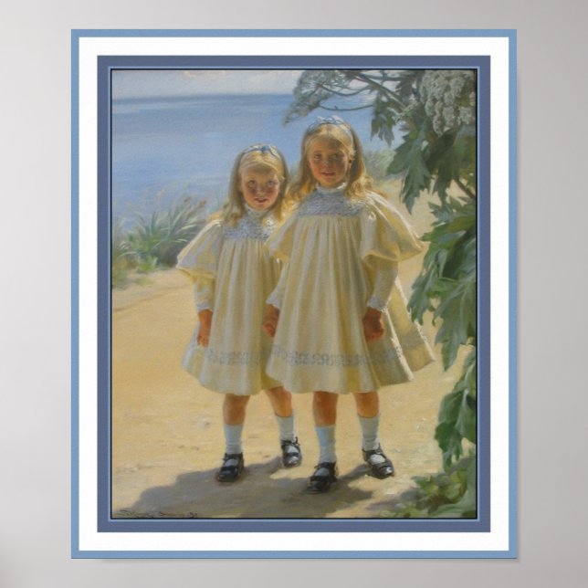 Poster Vintage P S Krøyer 1897 Døtrene Benzon (Frente)
