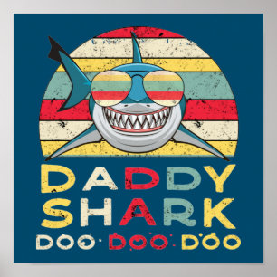 Poster Vintage Pai Shark "Doo Doo Doo"