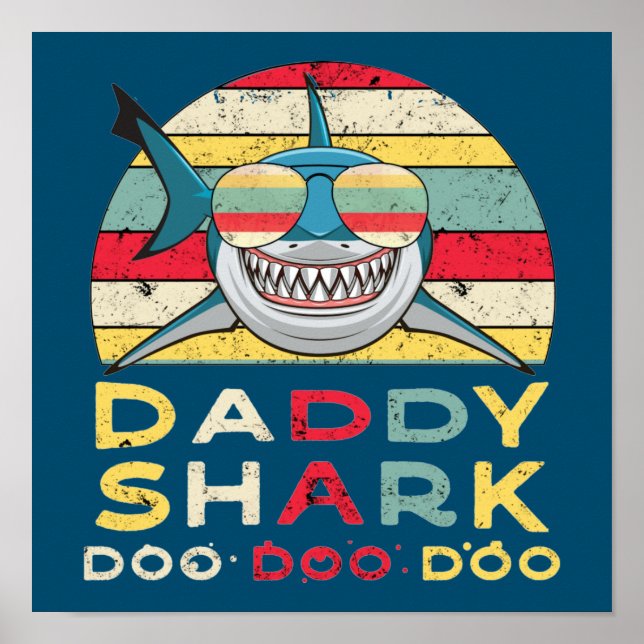 Poster Vintage Pai Shark "Doo Doo Doo" (Frente)