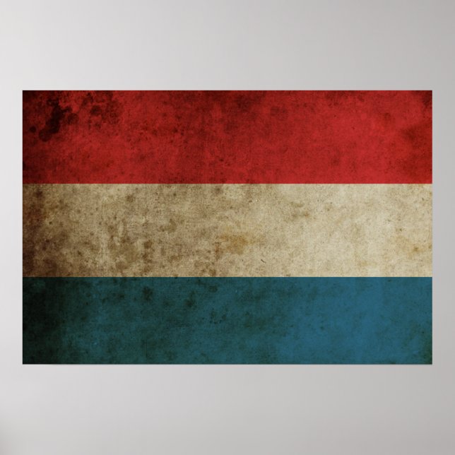 Poster Vintage Países Baixos Flag (Frente)