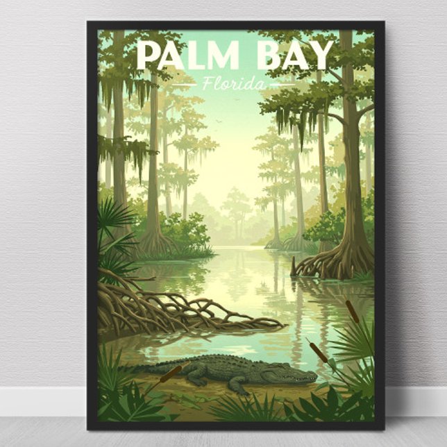 Poster Vintage Palm Bay Florida (Criador carregado)