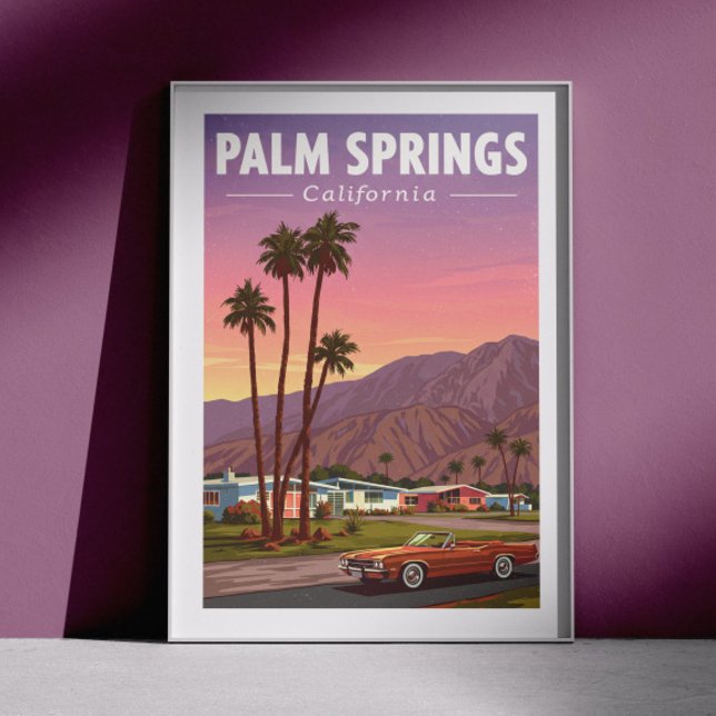 Poster Vintage Palm Primavera California (Criador carregado)