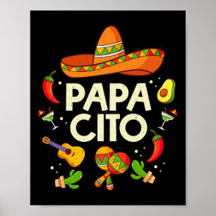 Poster Vintage Papa Cito Cinco De Mayo Partido Mexicano