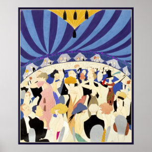 Poster vintage para casais dançantes 1921
