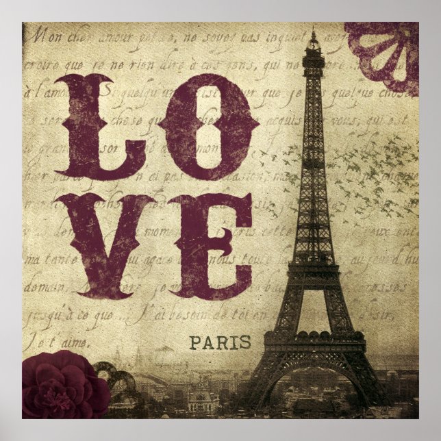 Pôster Vintage Paris (Frente)