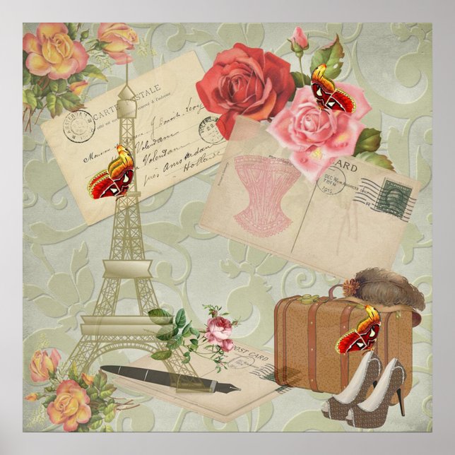 Poster Vintage Paris (Frente)