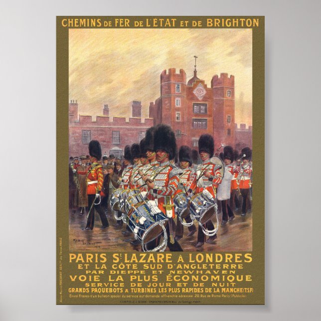 Poster vintage Paris à Londres 1914 (Frente)