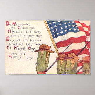 Poster Vintage Patriotic Halloween