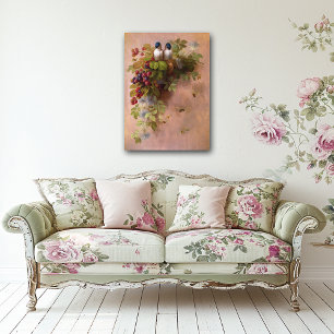 Poster Vintage Paul-De-Longpre-Birds & Bees