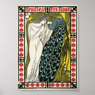 Poster vintage:Peacock:Mulher Poster
