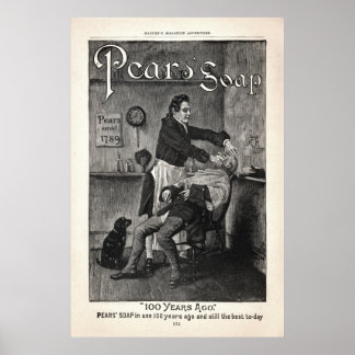 Poster Vintage Pear's Soap Ad de 1888