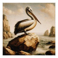 Vintage Pelican Decoupage