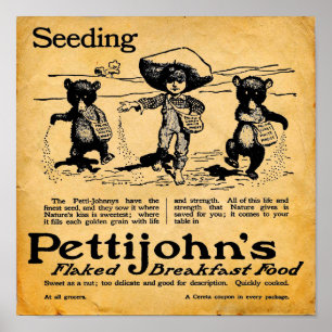 Pôster Vintage Pettijohns Breakfast Cereal Impressão/Post