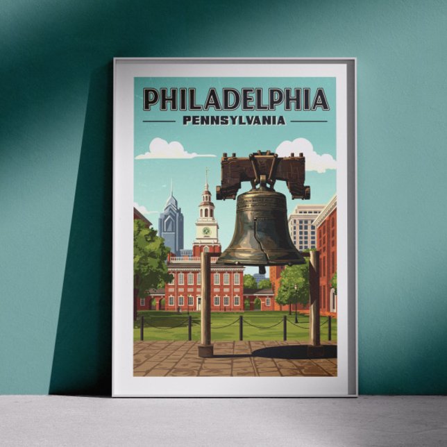 Poster Vintage Philadelphia Pensilvânia (Criador carregado)