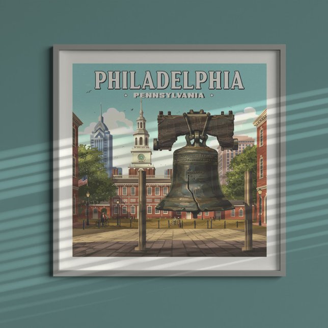 Poster Vintage Philadelphia Pensilvânia (Criador carregado)