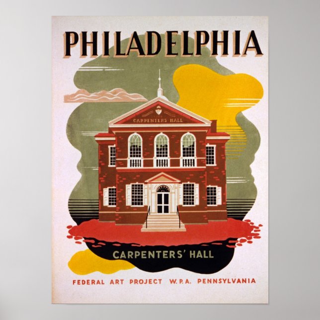 Poster vintage Philadelphia WPA (Frente)